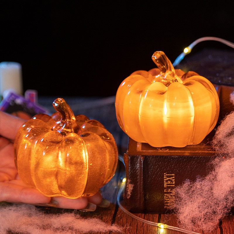 Halloween Pumpkin Decor Led - Halloween LED Leuchtende Kürbislaterne Tischdekoration Herbst