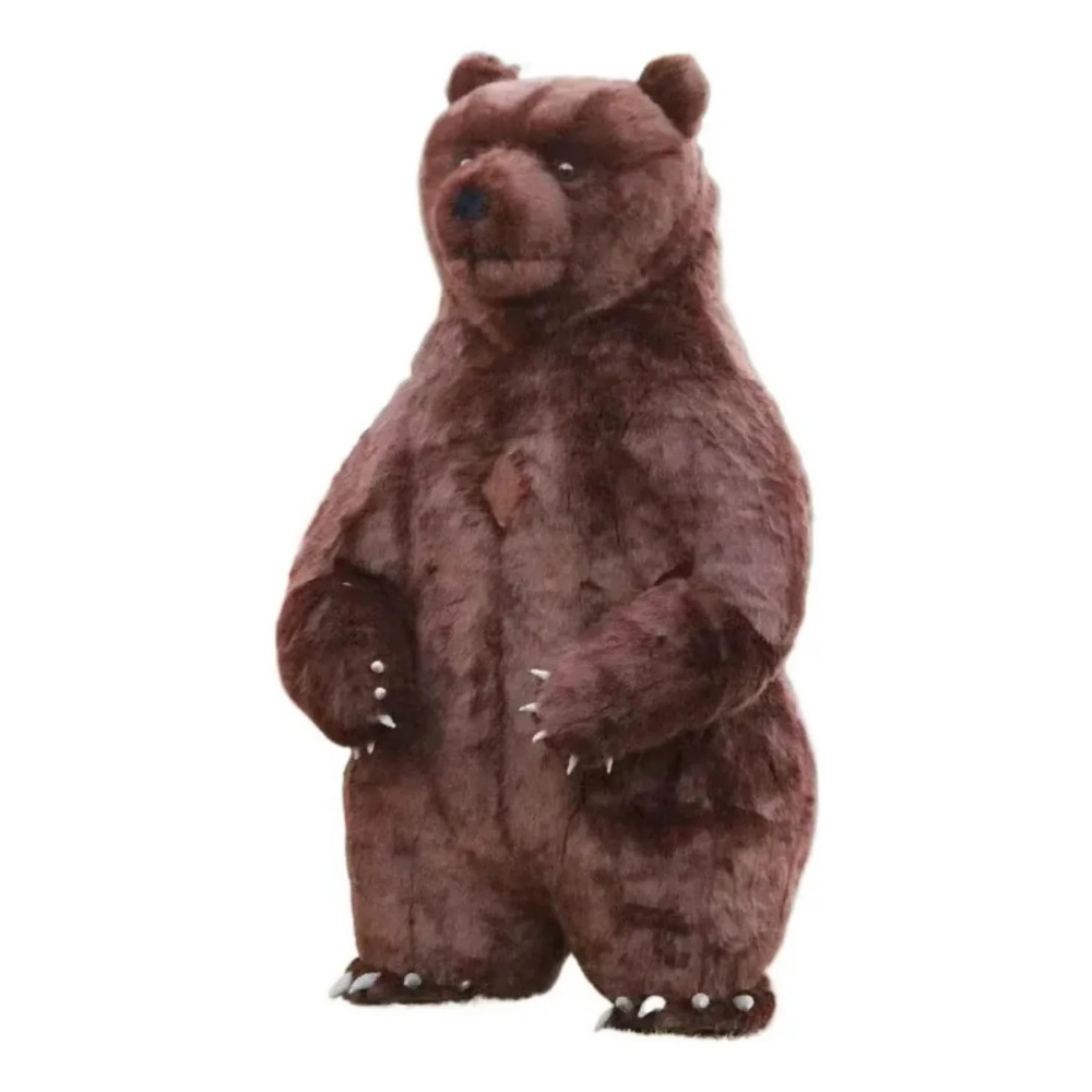 Halloween Costume Adult - Aufblasbares Braunbären-Maskottchen-Kostüm für Erwachsene, Cartoon-Charakter-Outfit für