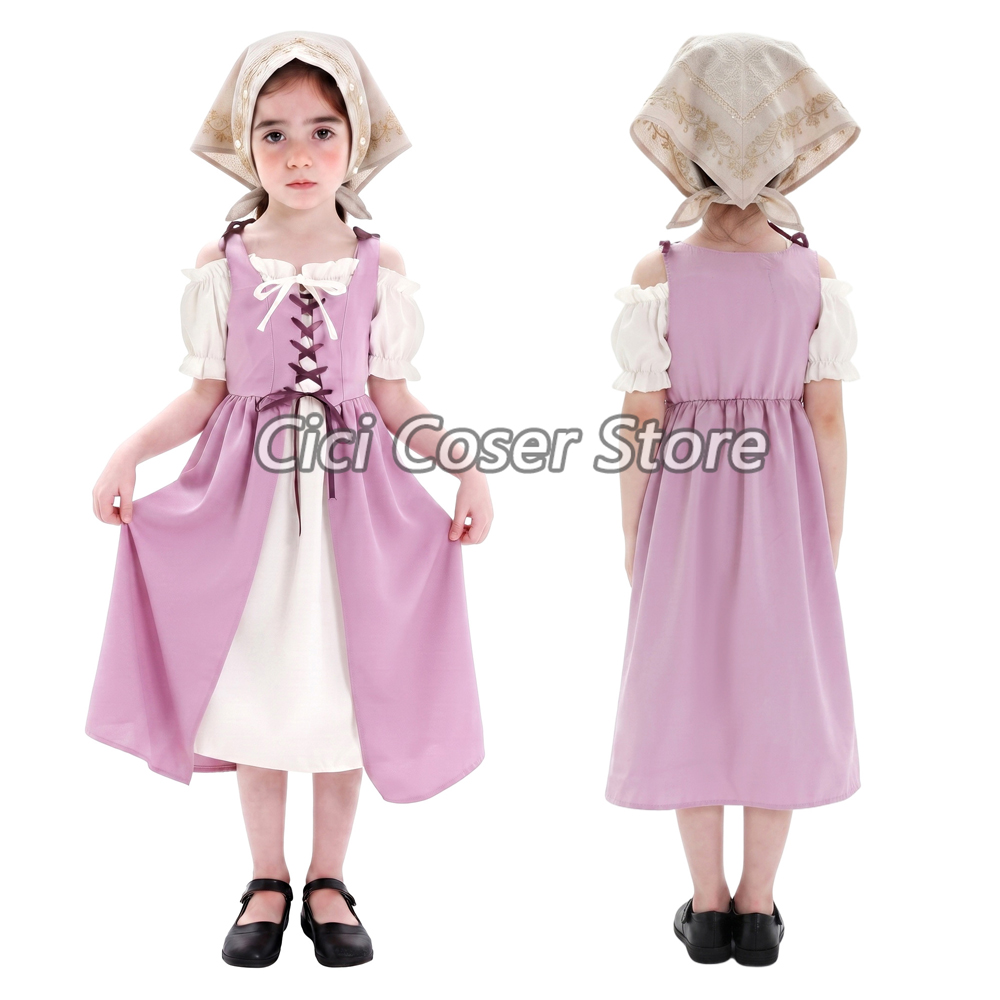 Halloween Costume Kids - Mittelalterliches Kostüm für Kinder, Vintage-Landhauskleid für