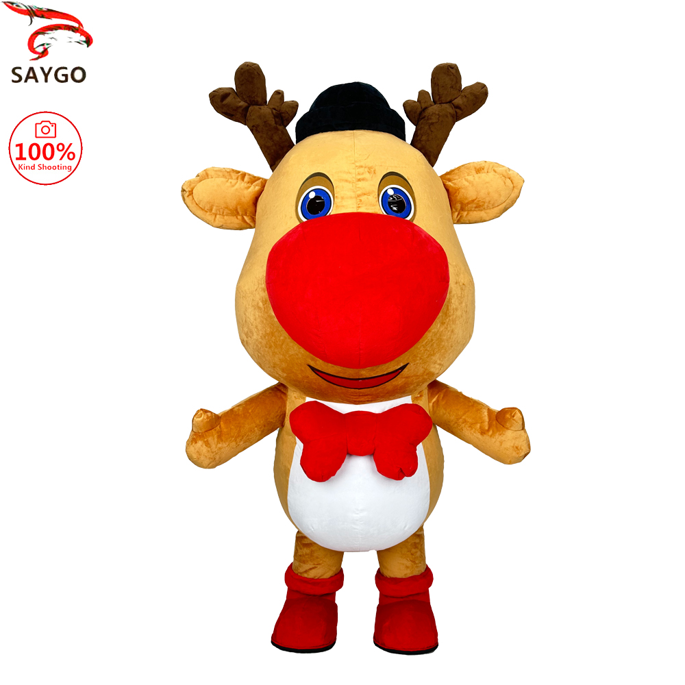 Halloween Costume Adult - SAYGO Weihnachten Hirsch aufblasbares Plüschkostüm Erwachsene