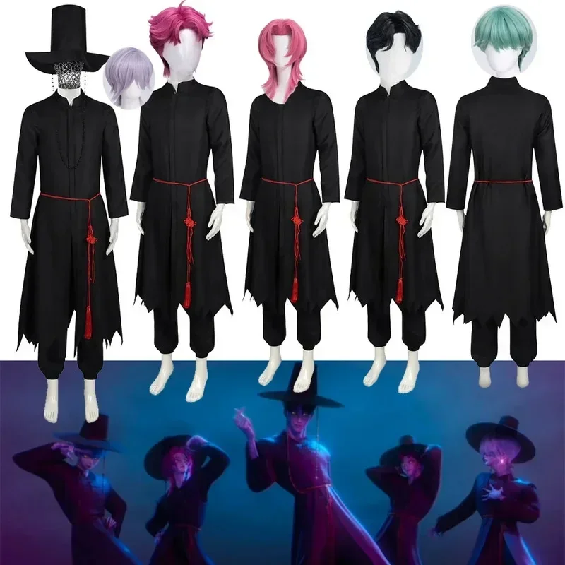 Halloween Costume Kids - Anime-Film Jungen Rollenspiel-Requisiten Party-Cosplay-Set für K-POP-Jungen