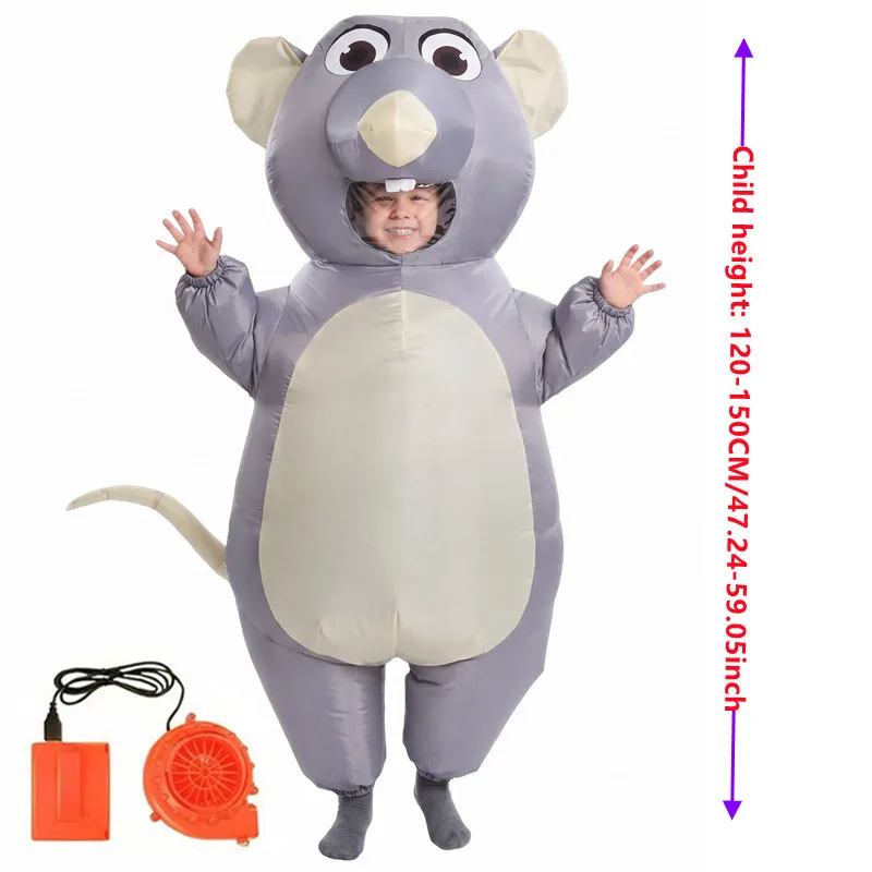 Aufblasbares graues Mäusekostü – Halloween Costume Kids Bewertung und Preis