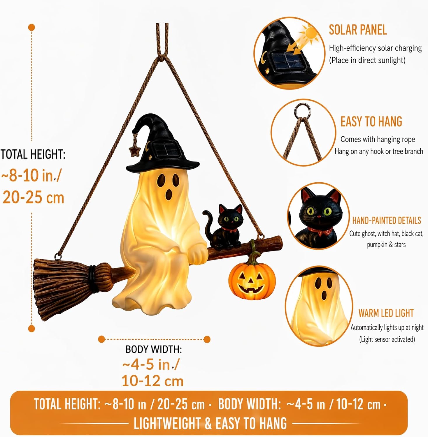 Solar-Geister-Kronleuchter, Ha – Pumpkin Lantern Halloween Bewertung und Preis