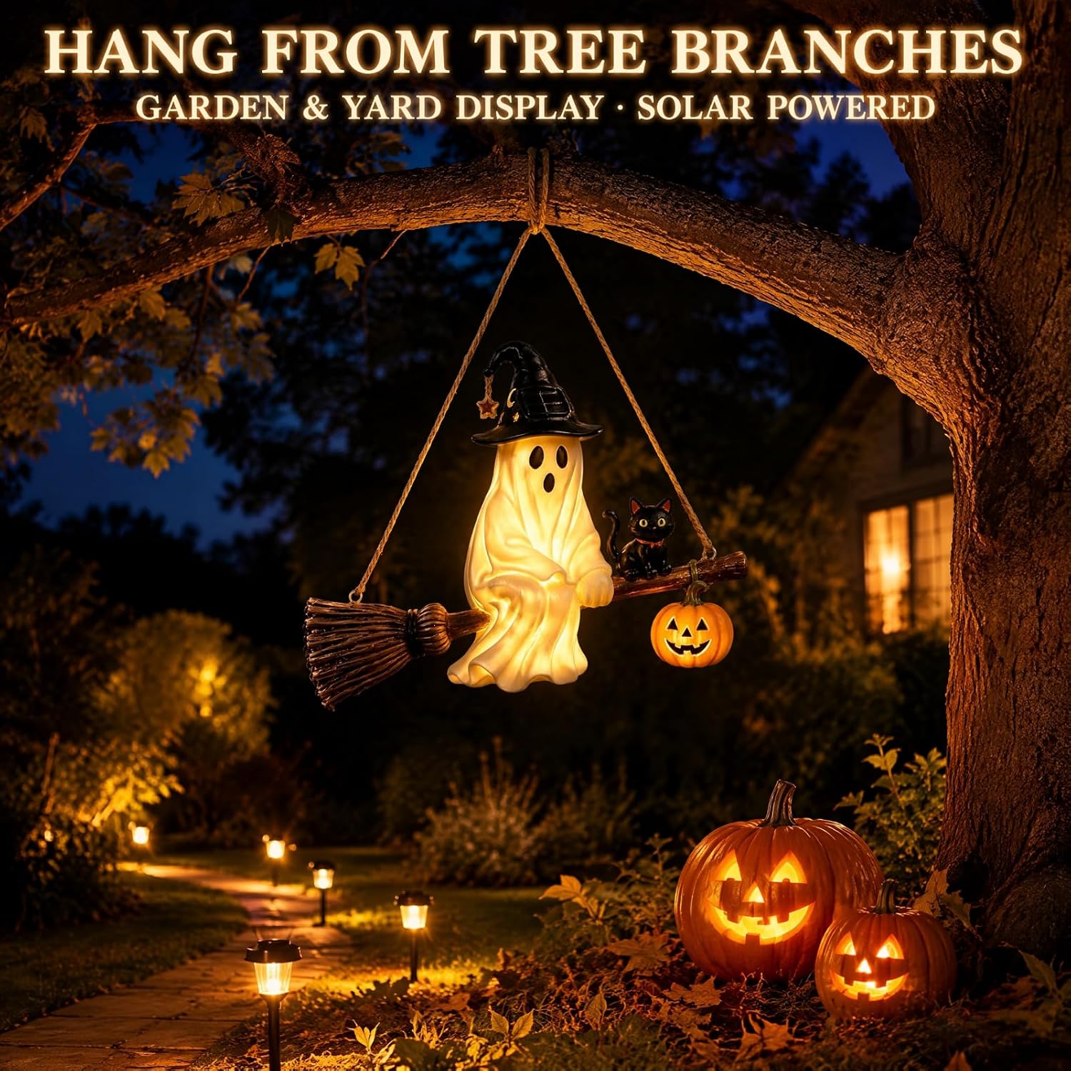 Solar-Geister-Kronleuchter, Ha – Pumpkin Lantern Halloween Bewertung und Preis