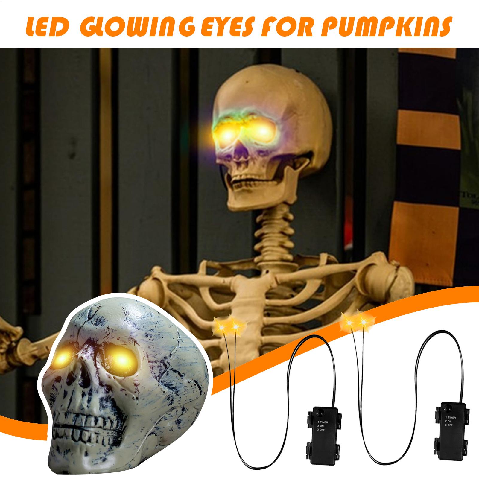 1PC leuchtende Augen Halloween – Halloween Pumpkin Decor Led Bewertung und Preis