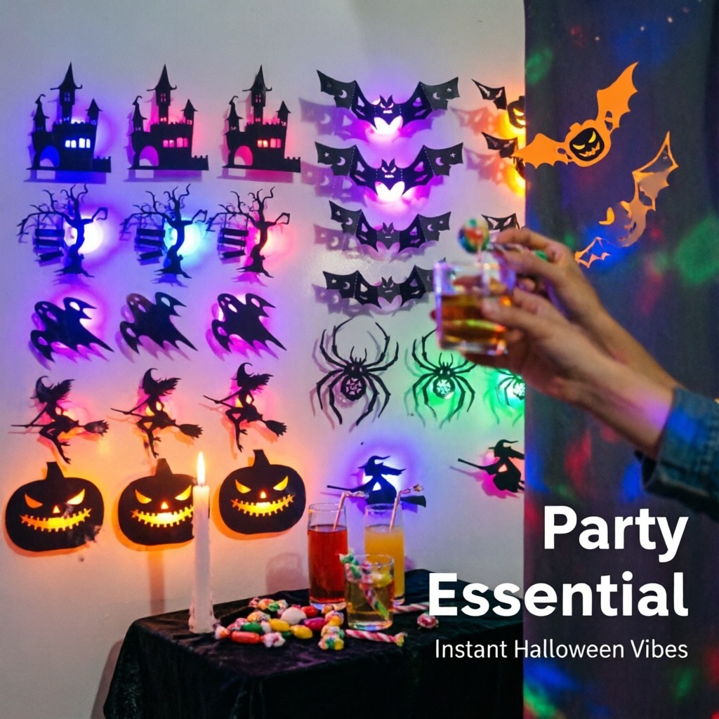 8 Stück/Set LED Halloween Wand – Halloween Pumpkin Decor Led Bewertung und Preis