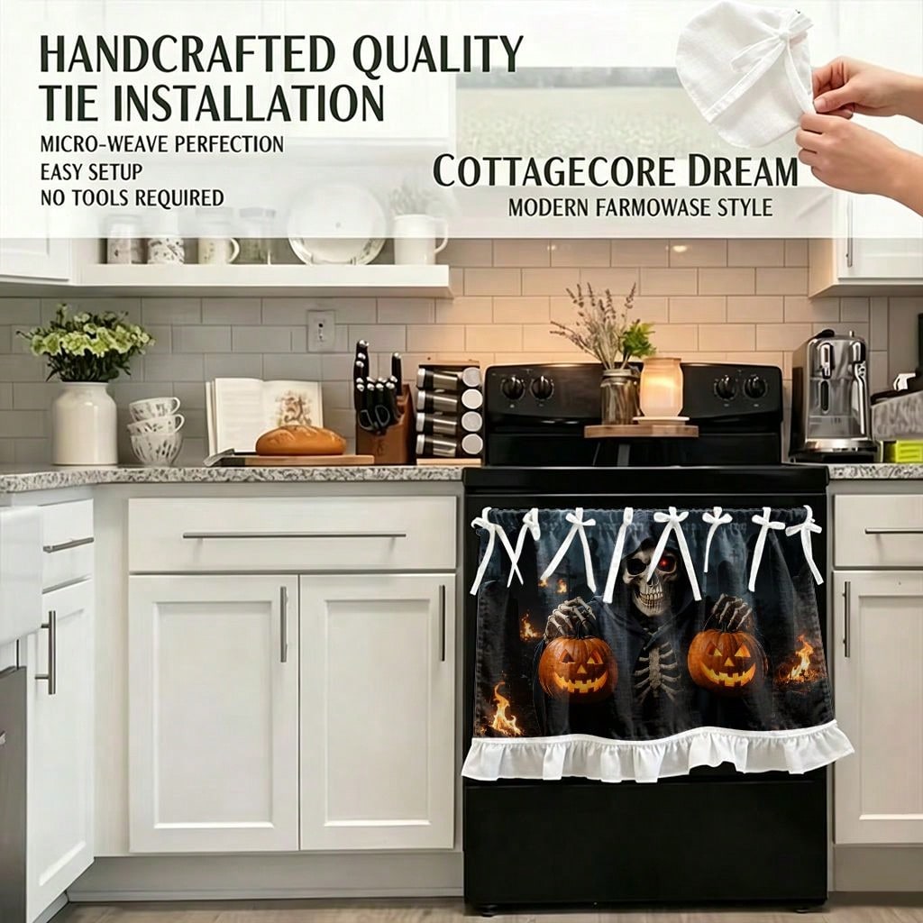 1 Stück Küchenherdvorhang, Sch – Pumpkin Lantern Halloween Bewertung und Preis