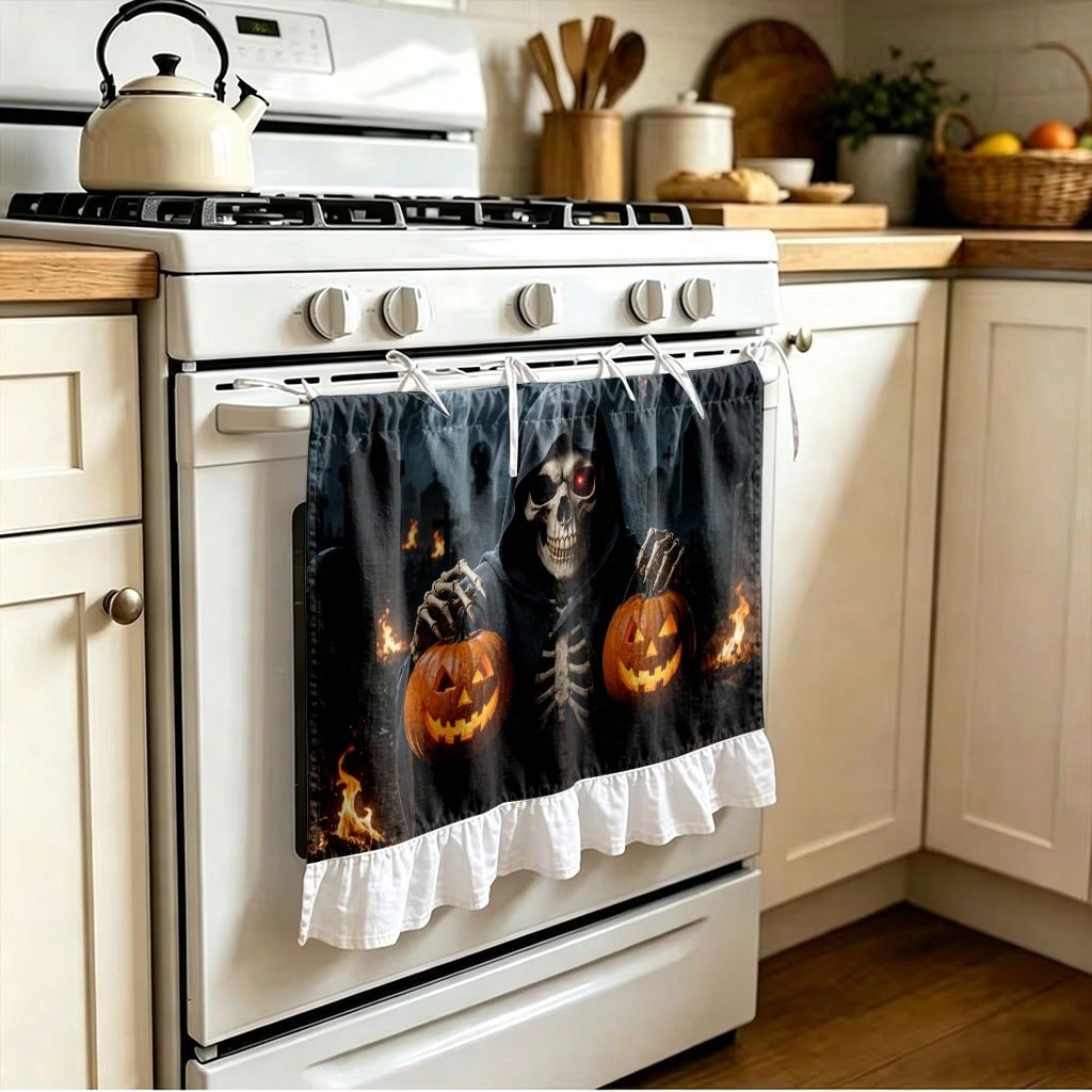 1 Stück Küchenherdvorhang, Sch – Pumpkin Lantern Halloween Bewertung und Preis