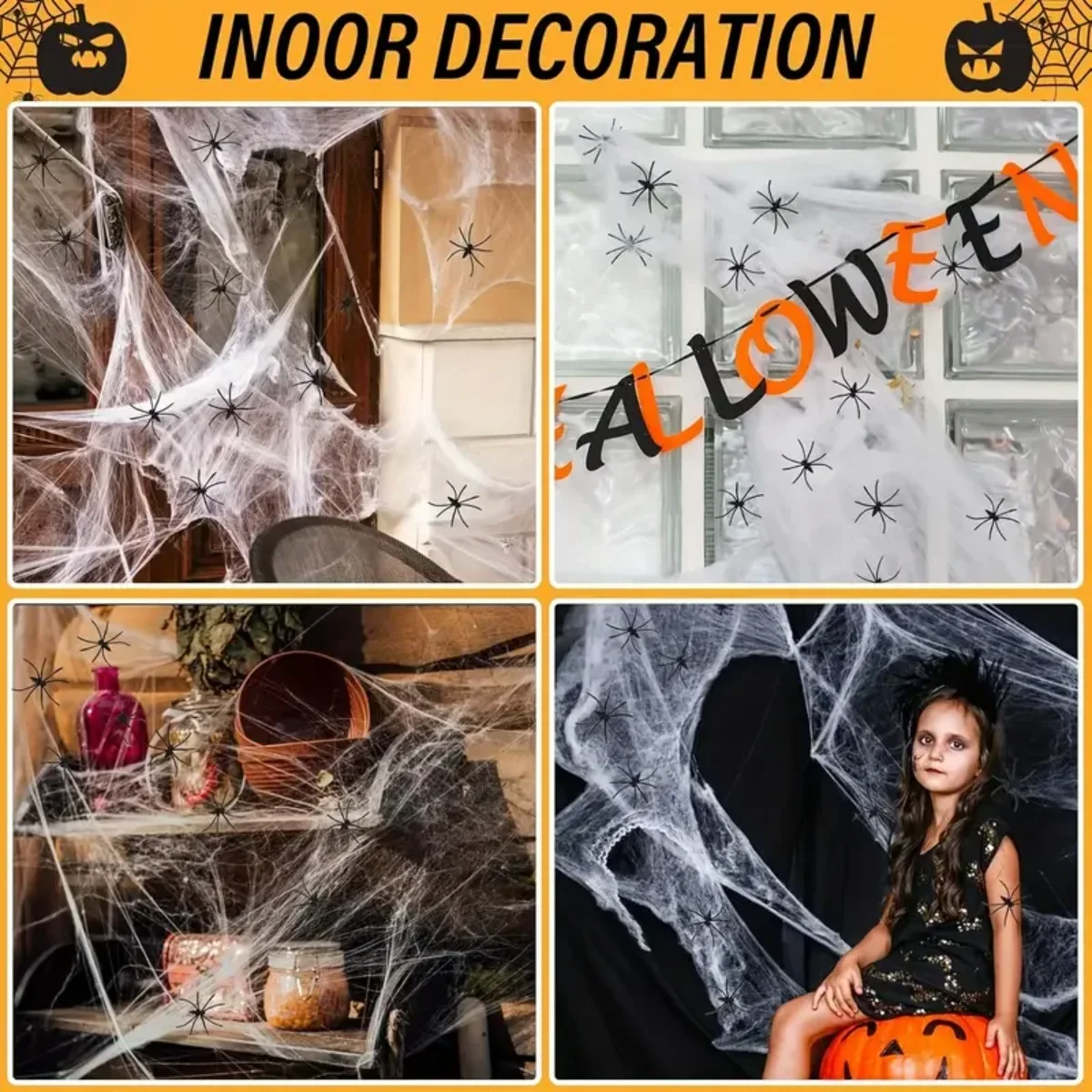 1-20 Stück Halloween-Dekoratio – Spider Web Halloween Decoration Bewertung und Preis