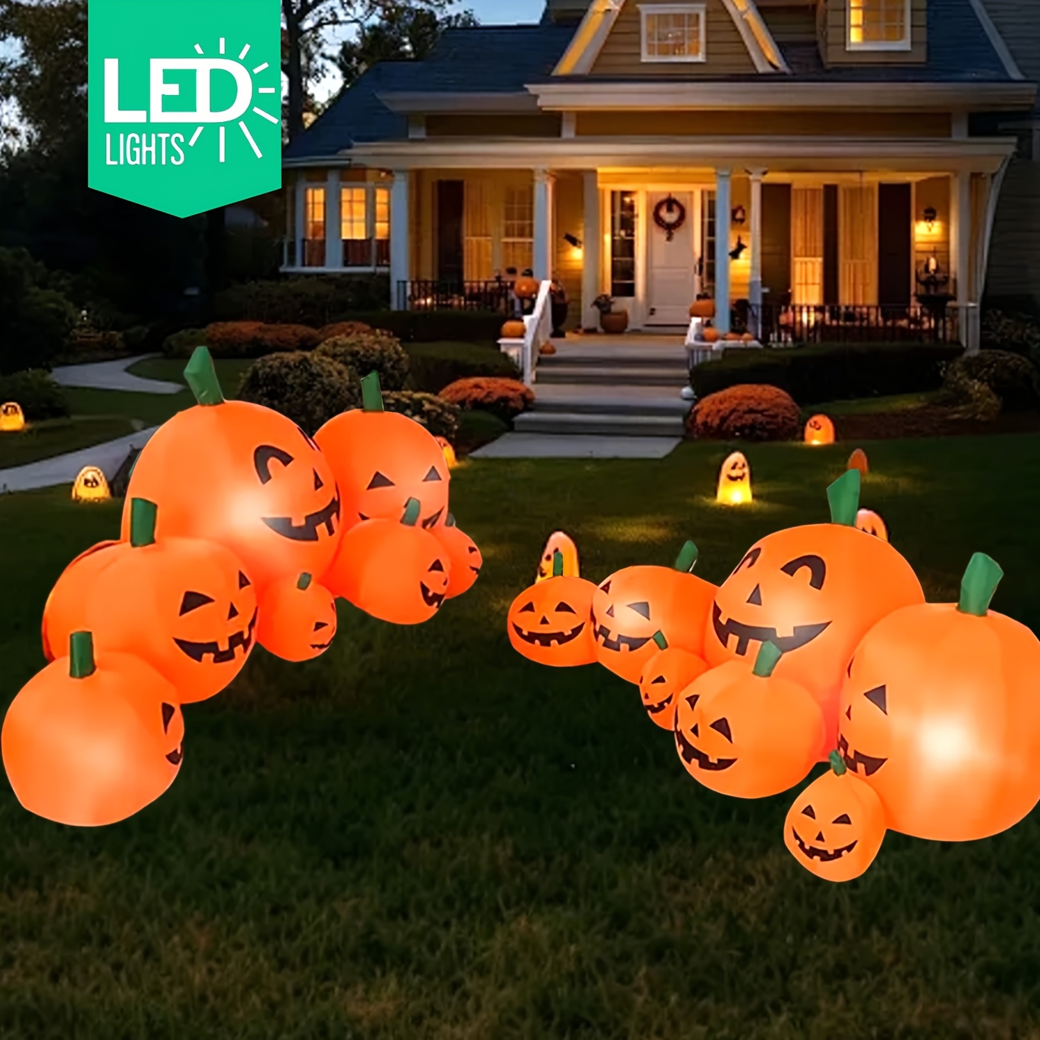 NEU: 7,5 Fuß großes, aufblasba – Halloween Pumpkin Decor Led Bewertung und Preis
