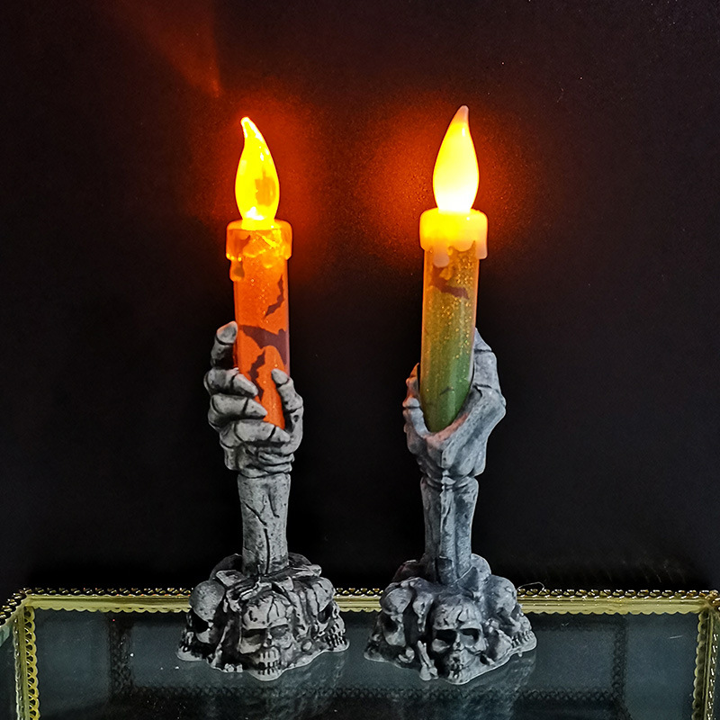 Halloween LED-Kerze Skelett Ge – Halloween Pumpkin Decor Led Bewertung und Preis