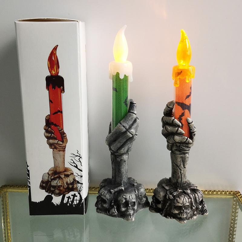 Halloween LED-Kerze Skelett Ge – Halloween Pumpkin Decor Led Bewertung und Preis