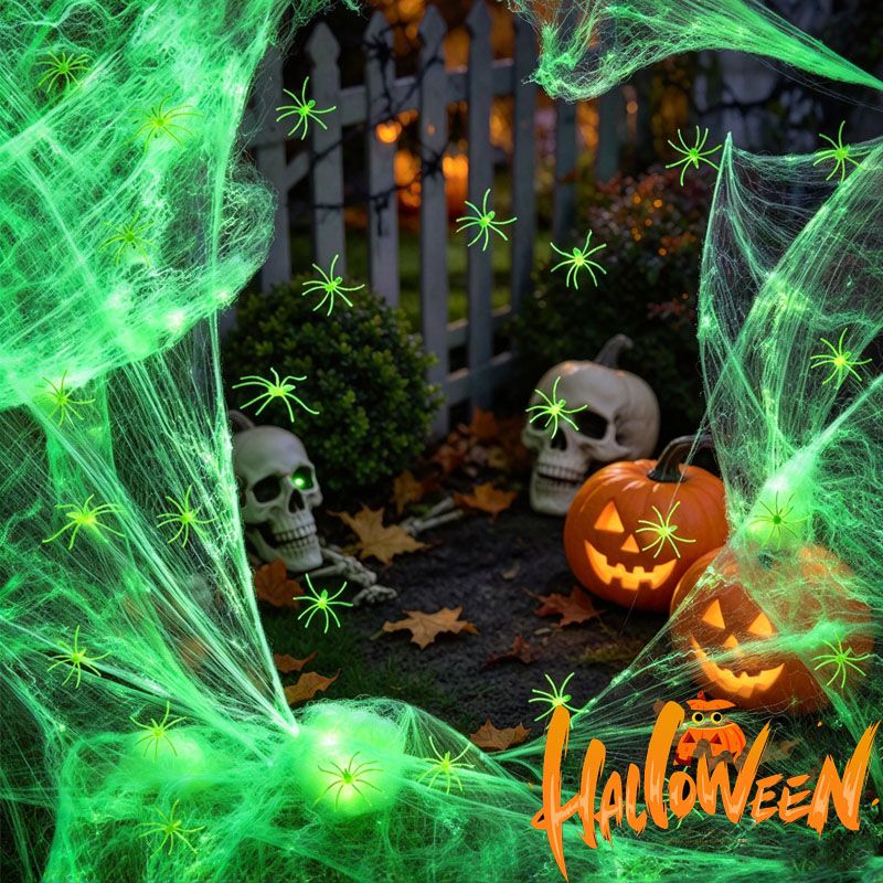 1-5 Sets Halloween Leuchtendes – Spider Web Halloween Decoration Bewertung und Preis
