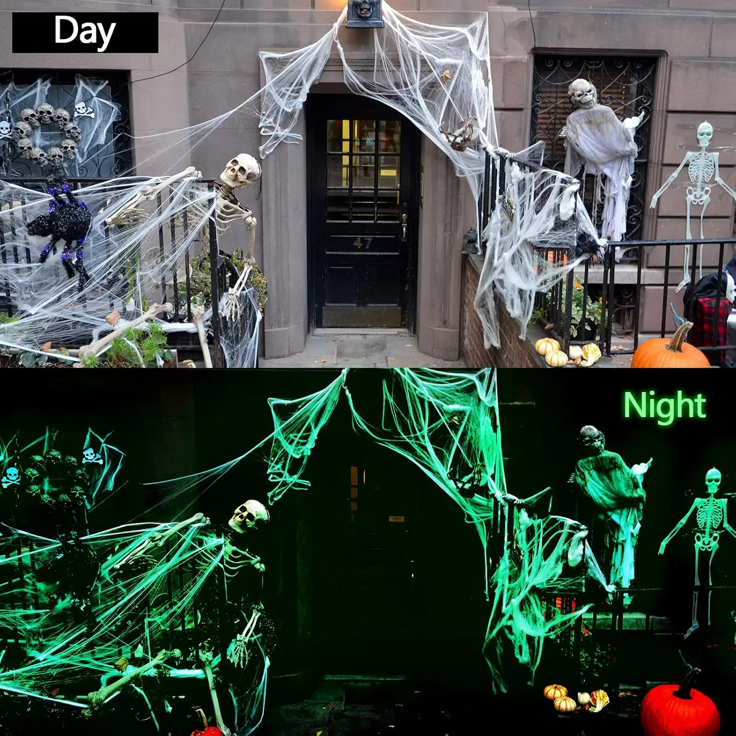 1-5 Sets Halloween Leuchtendes – Spider Web Halloween Decoration Bewertung und Preis